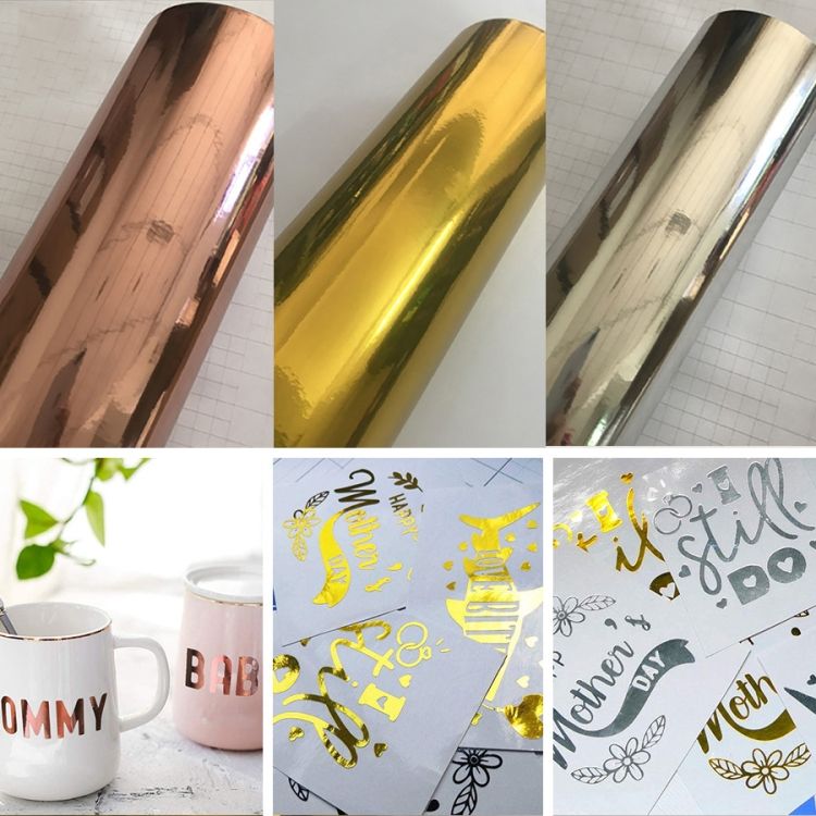 30cm X 150cm Glossy Metal Self Adhesive Vinyl Film , Color: