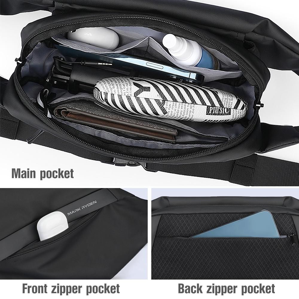 Chest Bag Sling Backpack Business Day Packs for Men Waterproof Shoulder Bag for Outdoor Sports Hiking Cycling Traveling