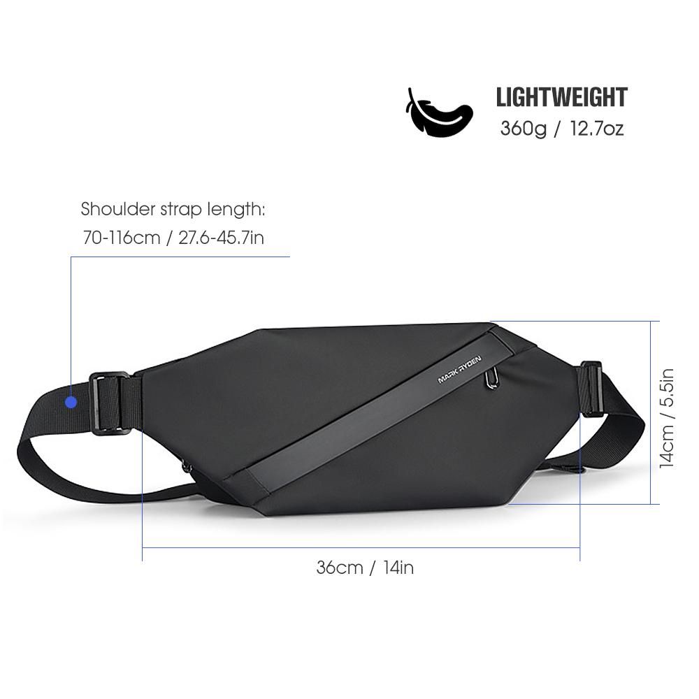 Chest Bag Sling Backpack Business Day Packs for Men Waterproof Shoulder Bag for Outdoor Sports Hiking Cycling Traveling