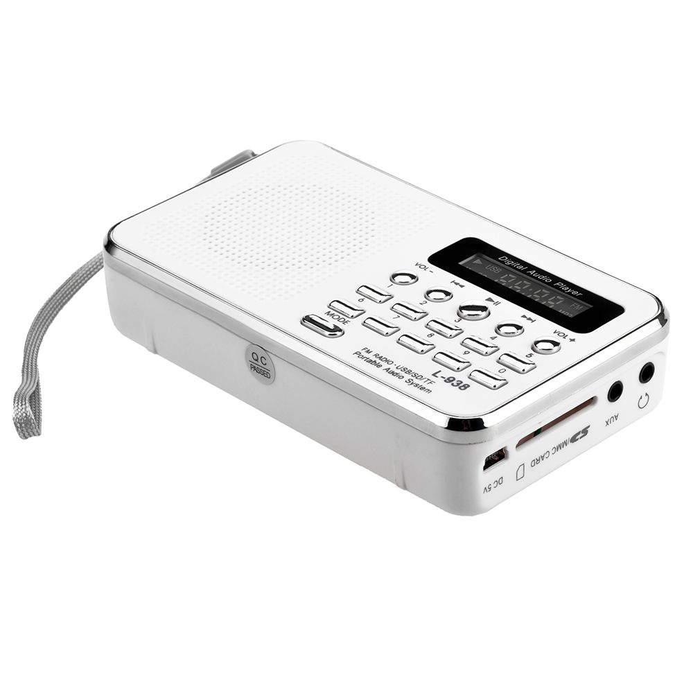 L-938 Mini FM Radio Digital Portable 3W Stereo Speaker MP3 A