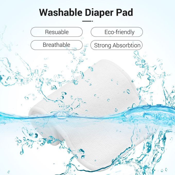 Washable Diaper Pad Pack Of 5 Bamboo Fiber Changing Pads
