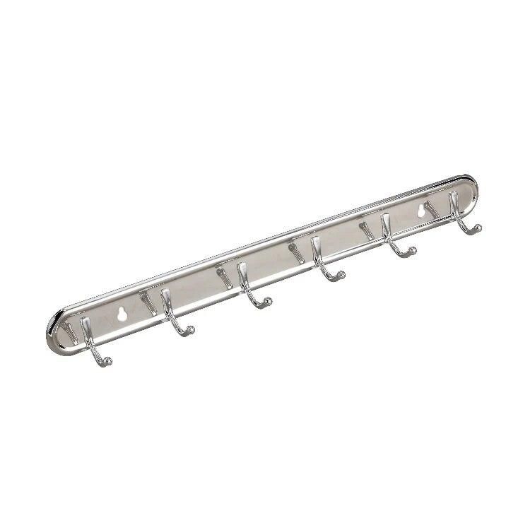 Metal Wall hangers Mounted 6 Hooks Coat Clothes Hat Towel Hanger Wall Door 15" Hanger Bathroom Bedroom Kitchen