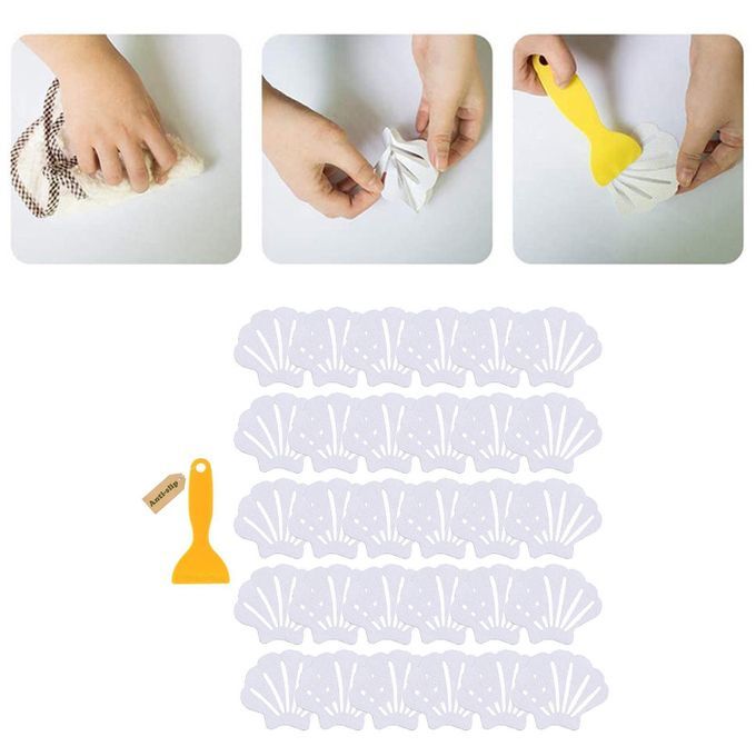 30Pcs Anti Slip Stickers With Scraper Strong Waterproof For White