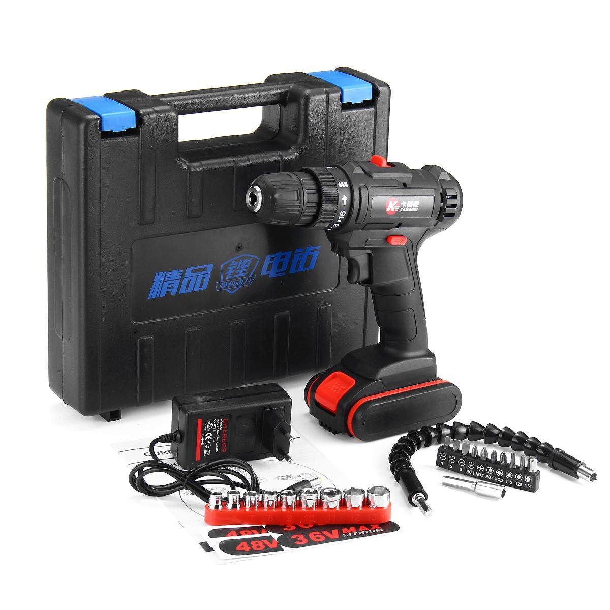 12V 7500mAh Cordless Electric Drill/Driver 2 Speed LED Lighting 1 X Ba*tery Tool-12V Red