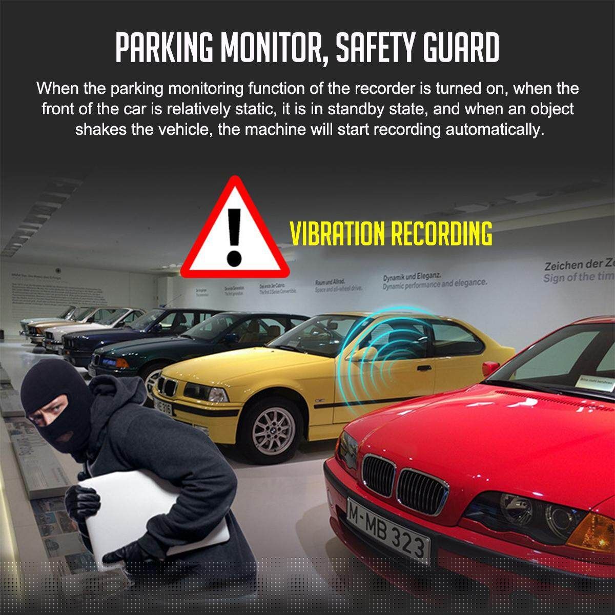 10'' HD 1080P Car DVR Stream Media Mirror DUAL LENS DashCam Rear Video Recorder