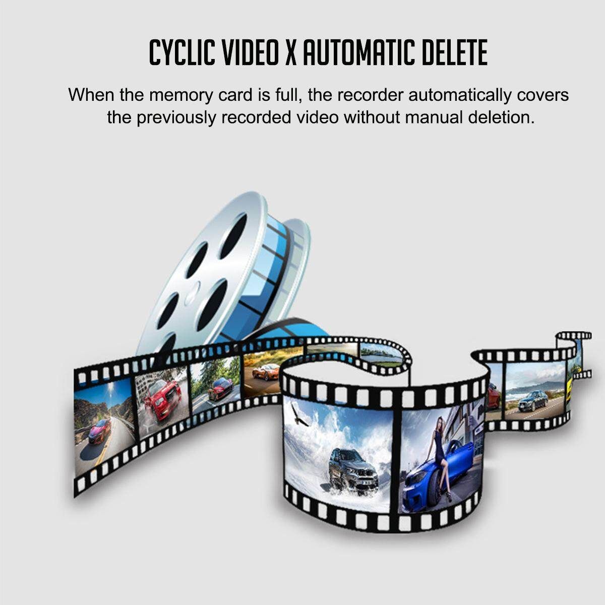 10'' HD 1080P Car DVR Stream Media Mirror DUAL LENS DashCam Rear Video Recorder