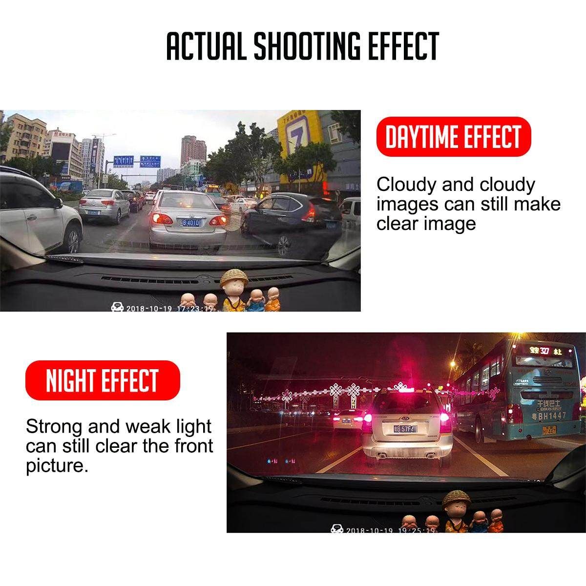 10'' HD 1080P Car DVR Stream Media Mirror DUAL LENS DashCam Rear Video Recorder