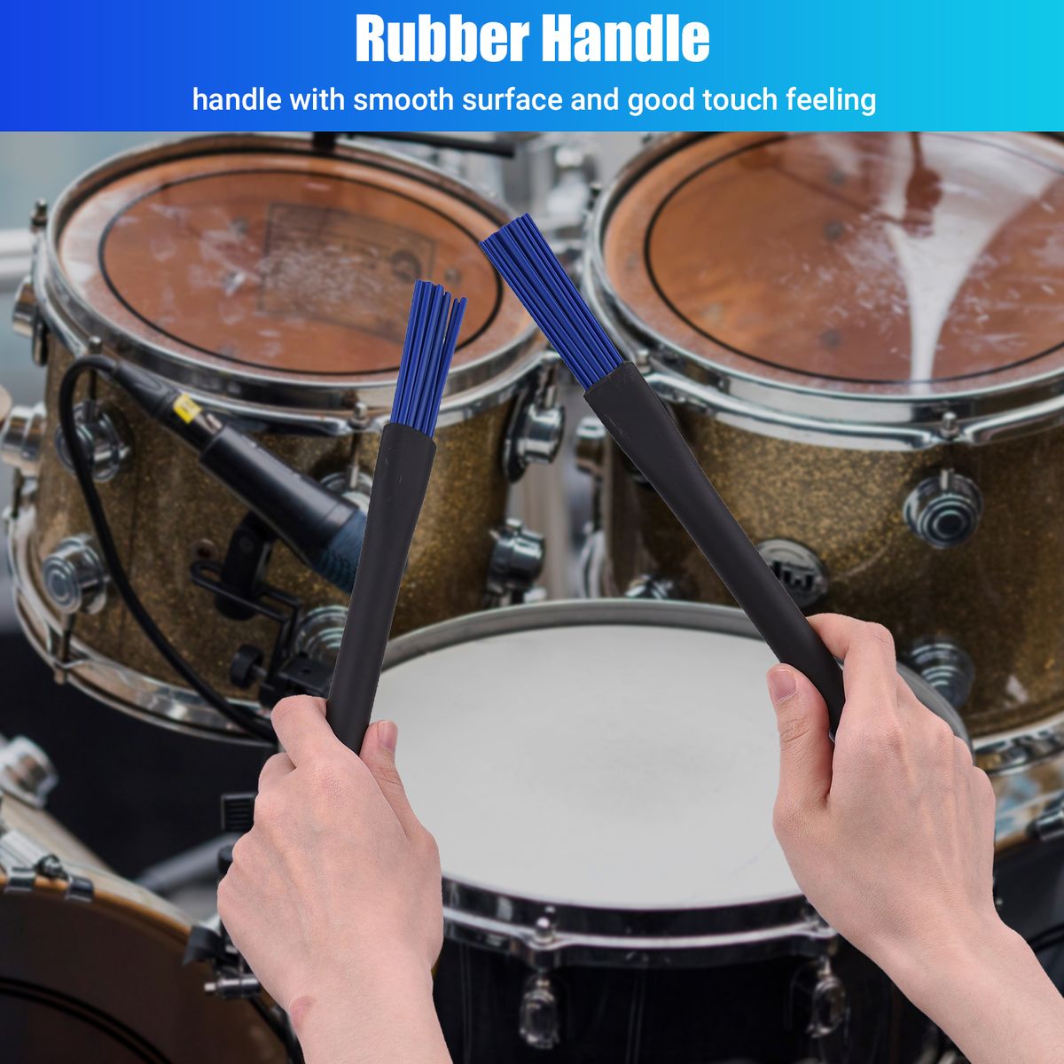 2pcs Drum Stick Drum Brush 1-Pair Retractable Drumsticks For