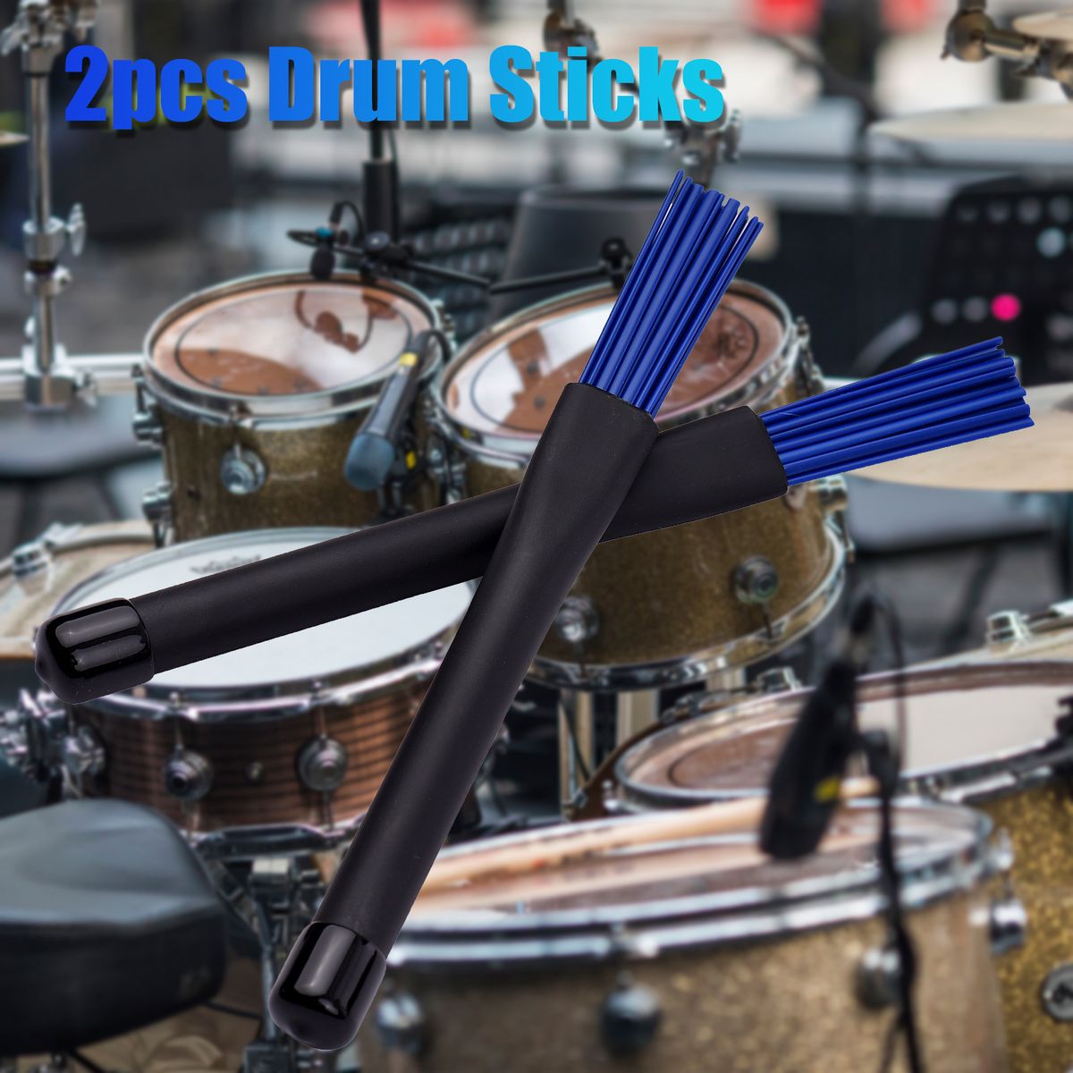 2pcs Drum Stick Drum Brush 1-Pair Retractable Drumsticks For