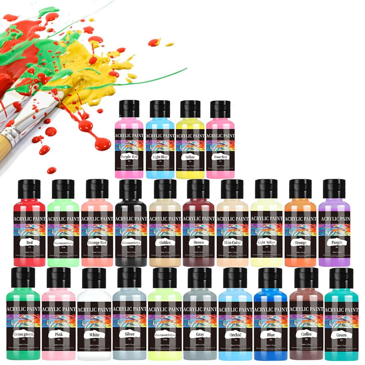 24x Acrylic Leather Paint Set Acrylic Paint Set Shoe Paint