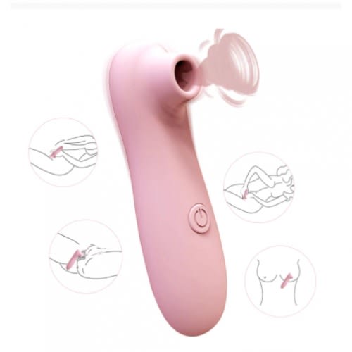 Nipple Sucker Clitoris Sucker Vibrator Sex Toy For Women - Pink