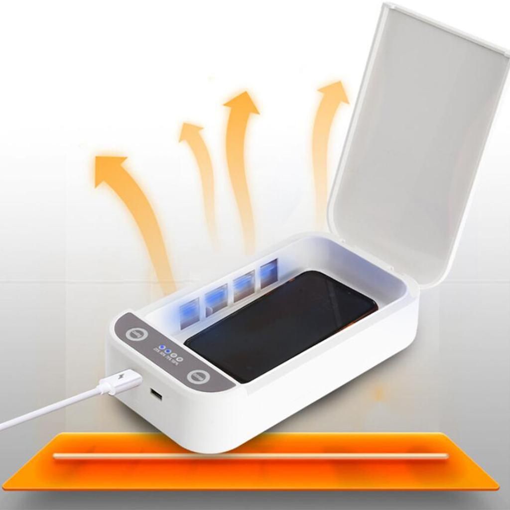 Uv Disinfection Box Uv Box Smartphone Sanitizer B White Plastic Lamp