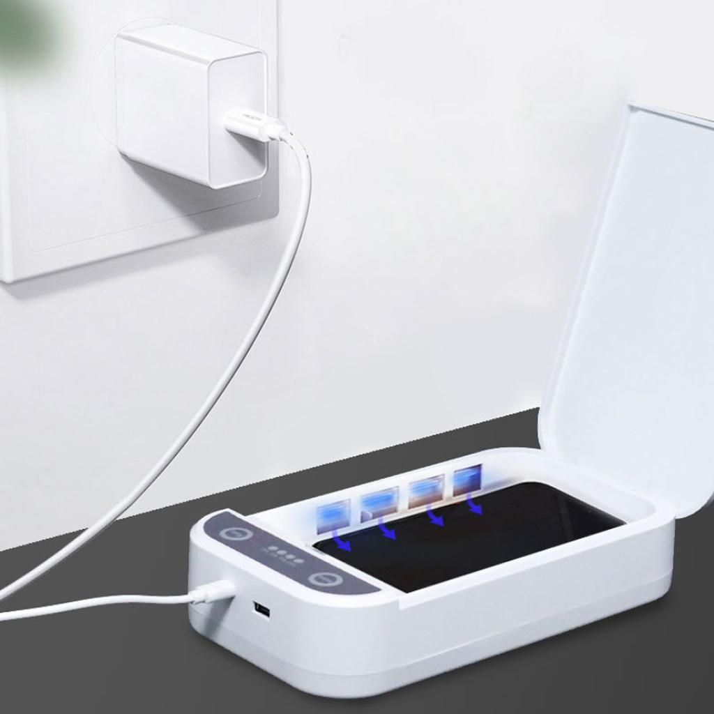Uv Disinfection Box Uv Box Smartphone Sanitizer B White Plastic Lamp
