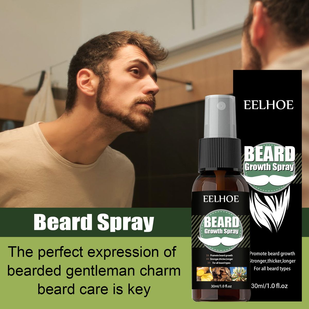 Beard Growth Spray Thicken Beard Promote Beard Growth