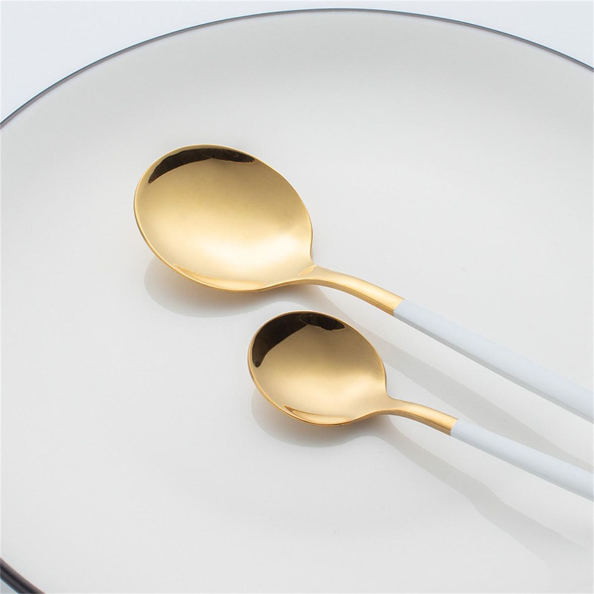 24PCS Stainless Steel Cutlery Set Elegant Mirror Polished