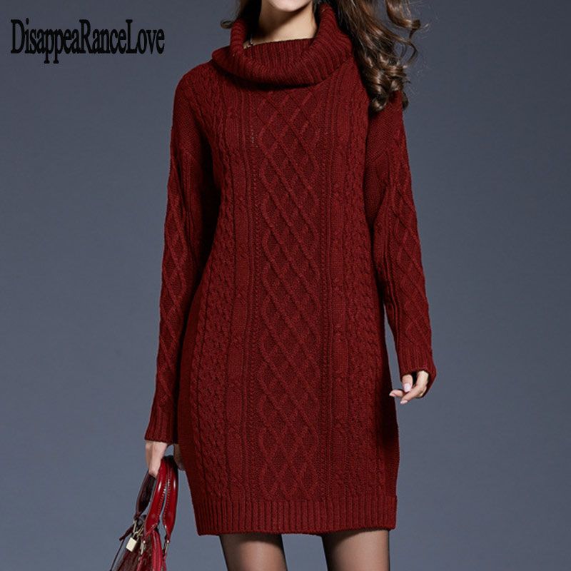 Sweater Dress Women Winter Clothes Loose Long Sleeve Oversize Jumper Shirt Tops Dress Robe Pull 2019 New Autumn Pullover(#White)