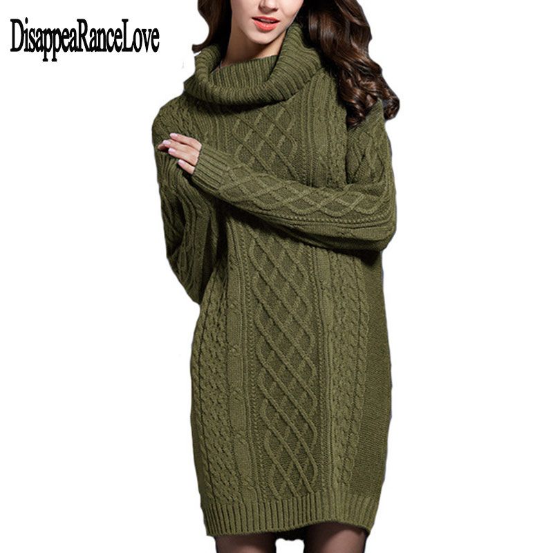Sweater Dress Women Winter Clothes Loose Long Sleeve Oversize Jumper Shirt Tops Dress Robe Pull 2019 New Autumn Pullover(#White)