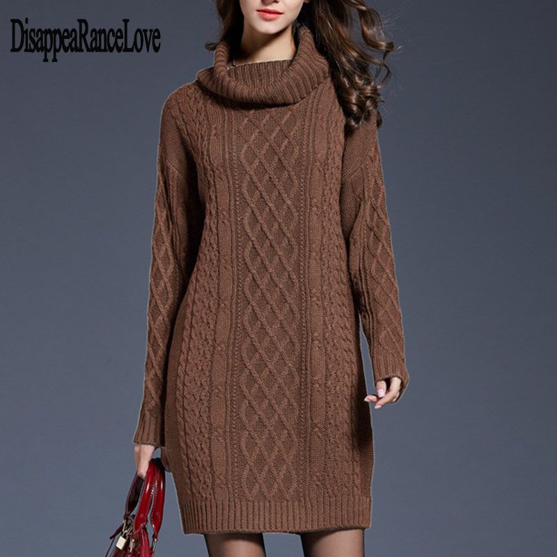 Sweater Dress Women Winter Clothes Loose Long Sleeve Oversize Jumper Shirt Tops Dress Robe Pull 2019 New Autumn Pullover(#White)