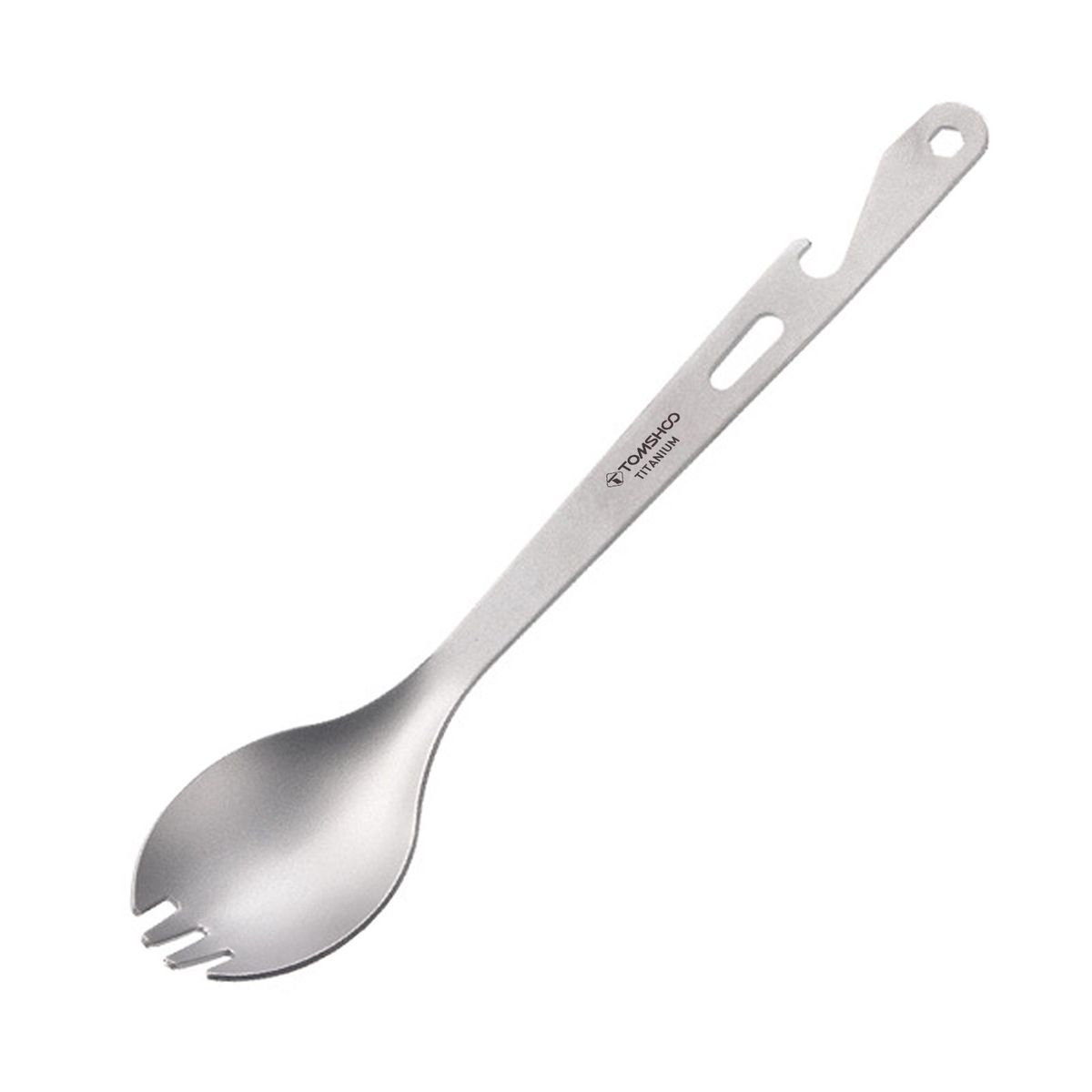 TOMSHOO 4-in-1 Titanium Spork with Spoon Fork Spoon Wrench Bottle Opener Portable Outdoor Cutlery Tableware for Camping Hiking Backpacking Picnics