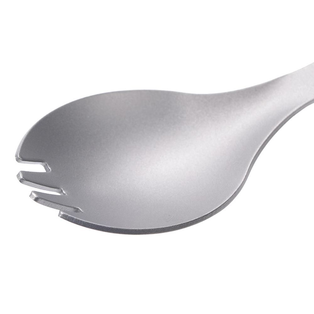 TOMSHOO 4-in-1 Titanium Spork with Spoon Fork Spoon Wrench Bottle Opener Portable Outdoor Cutlery Tableware for Camping Hiking Backpacking Picnics