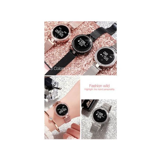 Ready StockWomen Smart Bracelet Bluetooth Waterproof Low-power Consumption 24 Hours Ongoing Heart Rate Monitor Sport Fitness Smart Watch