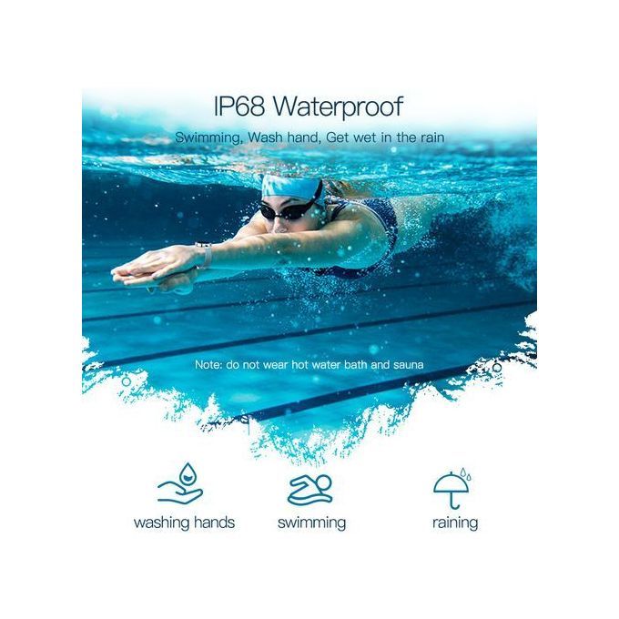 Ready StockWomen Smart Bracelet Bluetooth Waterproof Low-power Consumption 24 Hours Ongoing Heart Rate Monitor Sport Fitness Smart Watch
