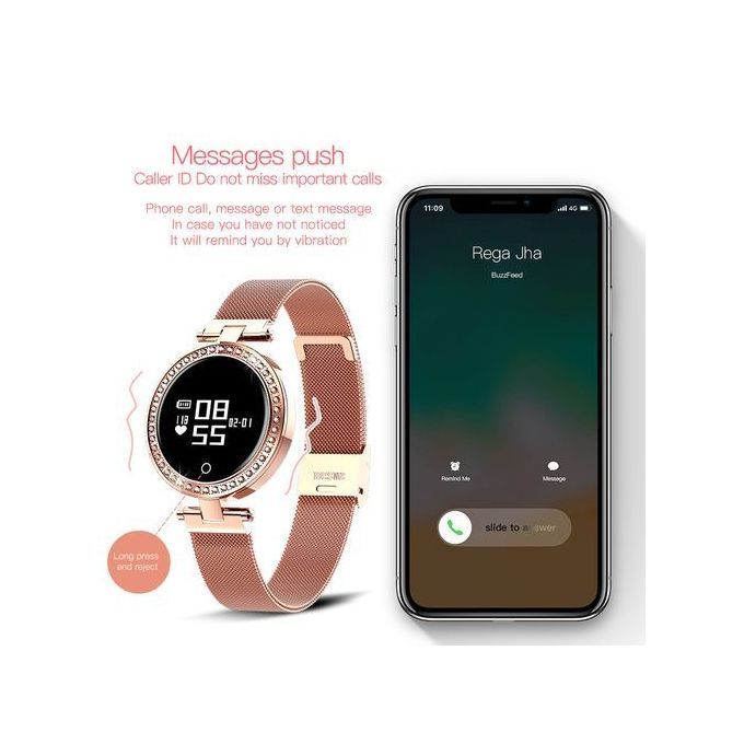 Ready StockWomen Smart Bracelet Bluetooth Waterproof Low-power Consumption 24 Hours Ongoing Heart Rate Monitor Sport Fitness Smart Watch