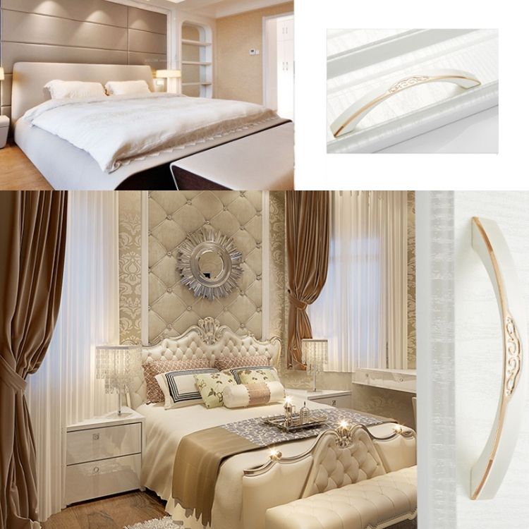 5 PCS 6541-96 Gold + Silver Drawer Cabinet Handle