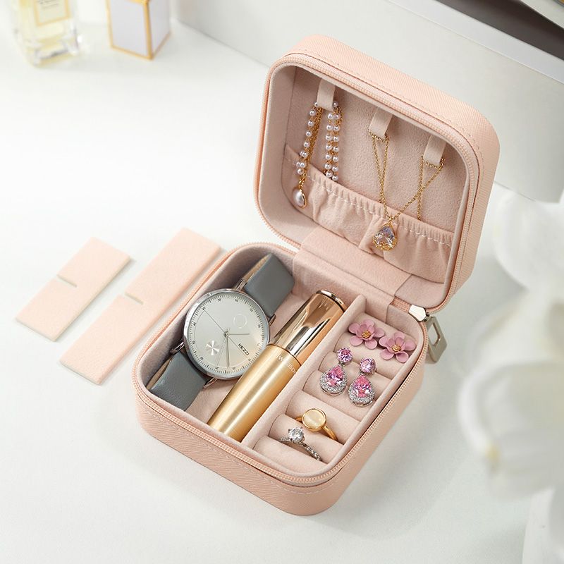 Portable Travel Mini Jewelry Box-Black