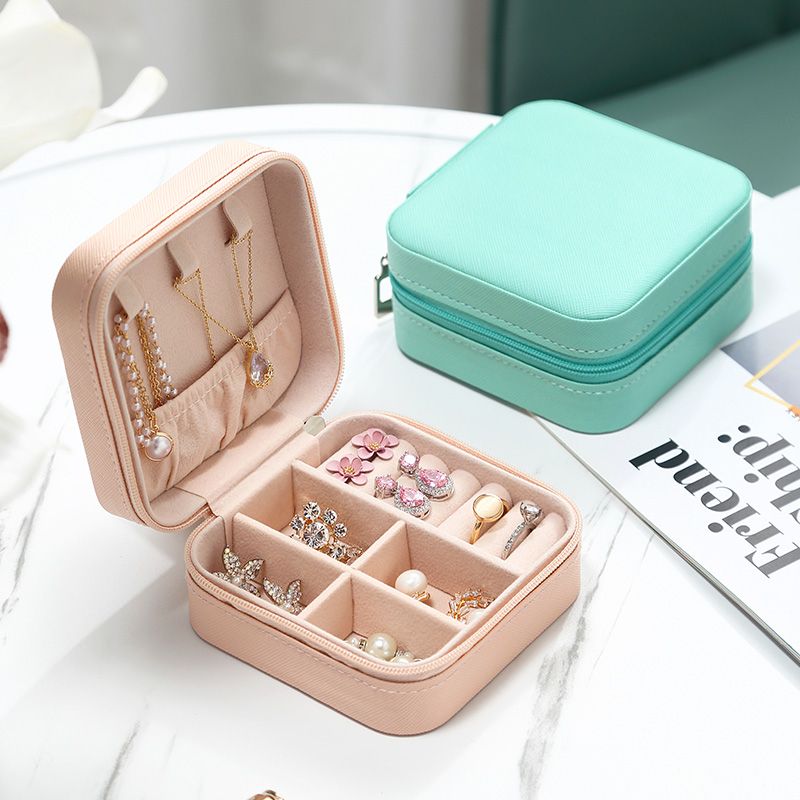 Portable Travel Mini Jewelry Box-Black