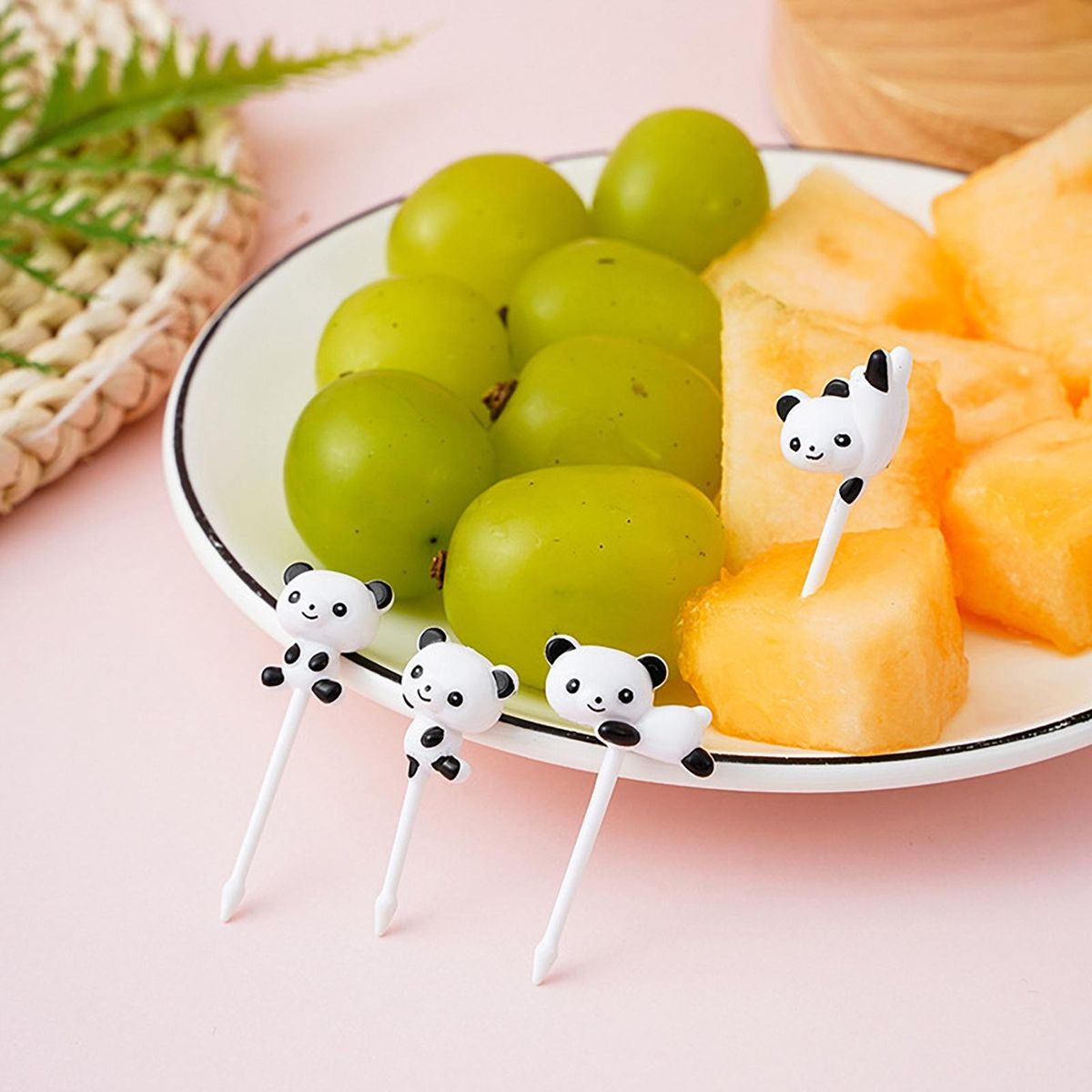 Children Food Fork 16pcs Panda Fruit Forks Easy-to-clean Food for Kids