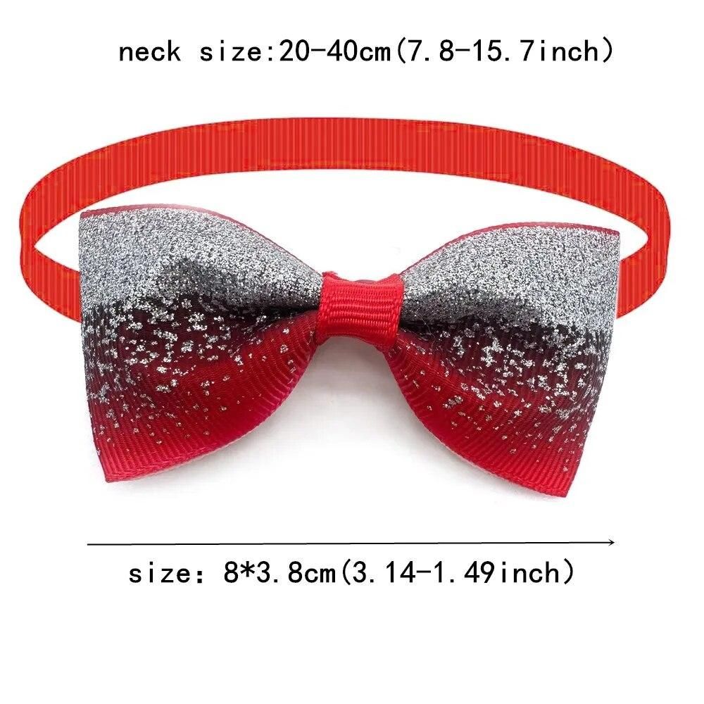 10 Pcs Pet Dog Bowties Gradient Color Style Dog Collar Decoration Pet Grooming Bowties Puppy Supplies