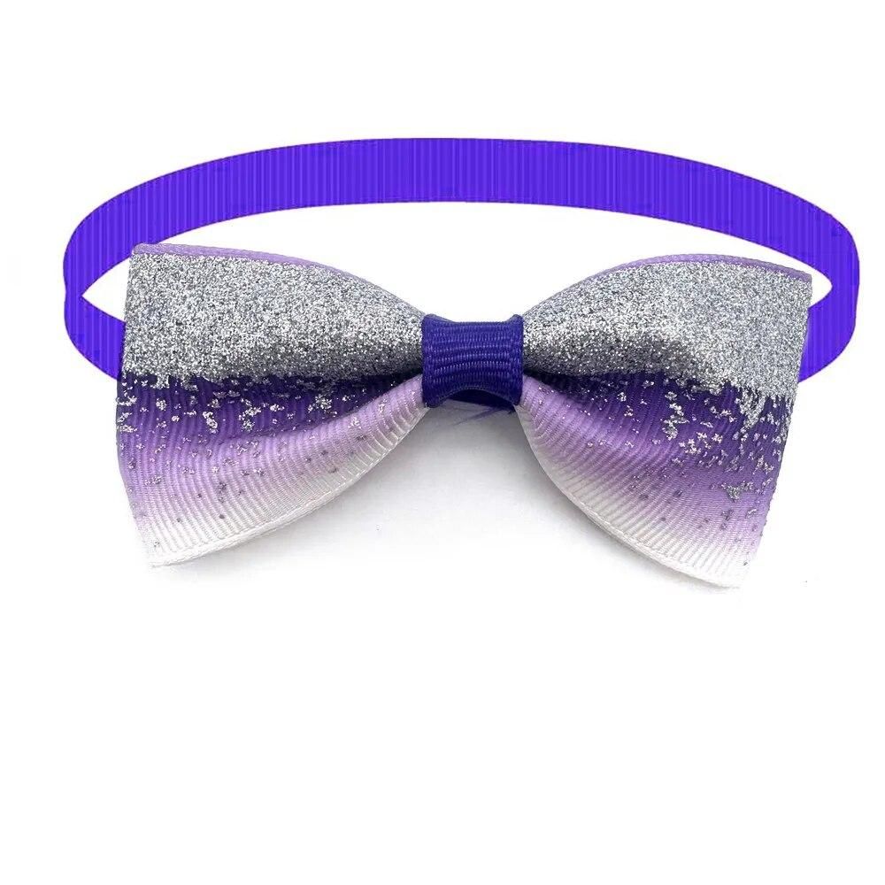 10 Pcs Pet Dog Bowties Gradient Color Style Dog Collar Decoration Pet Grooming Bowties Puppy Supplies