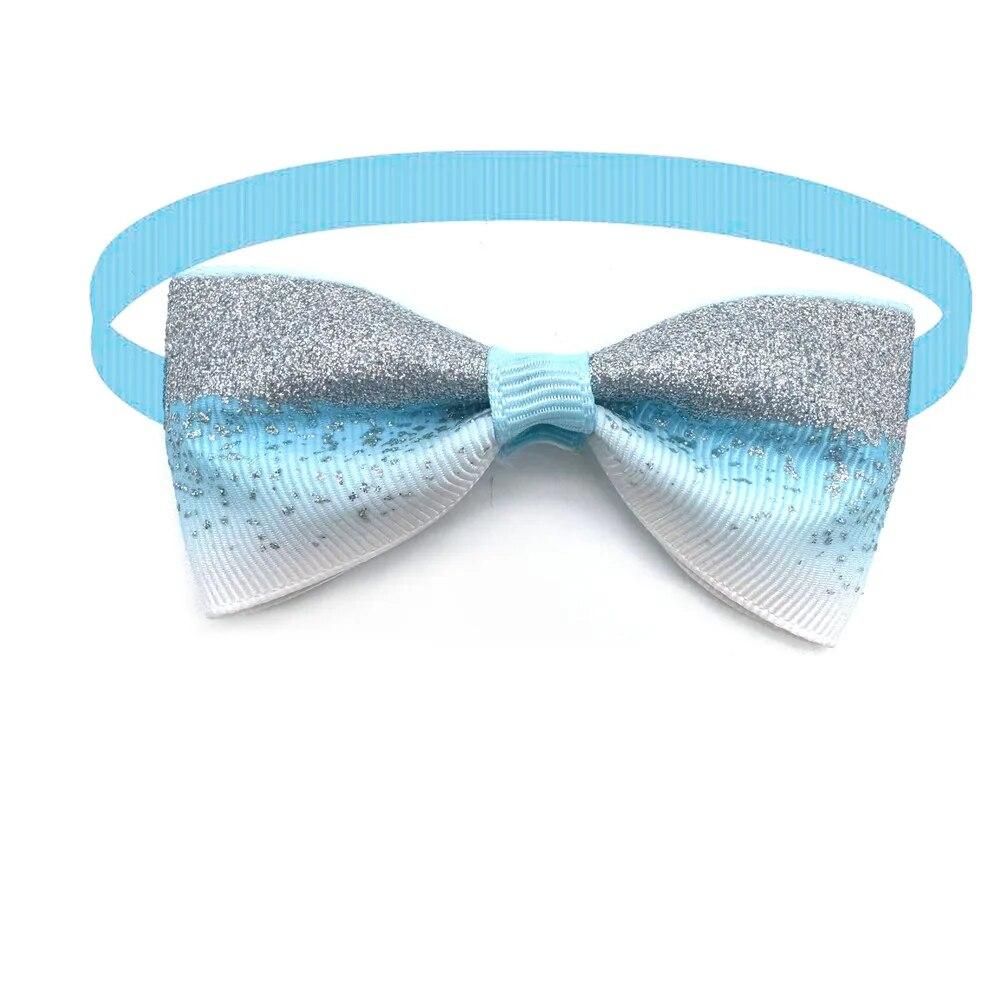 10 Pcs Pet Dog Bowties Gradient Color Style Dog Collar Decoration Pet Grooming Bowties Puppy Supplies