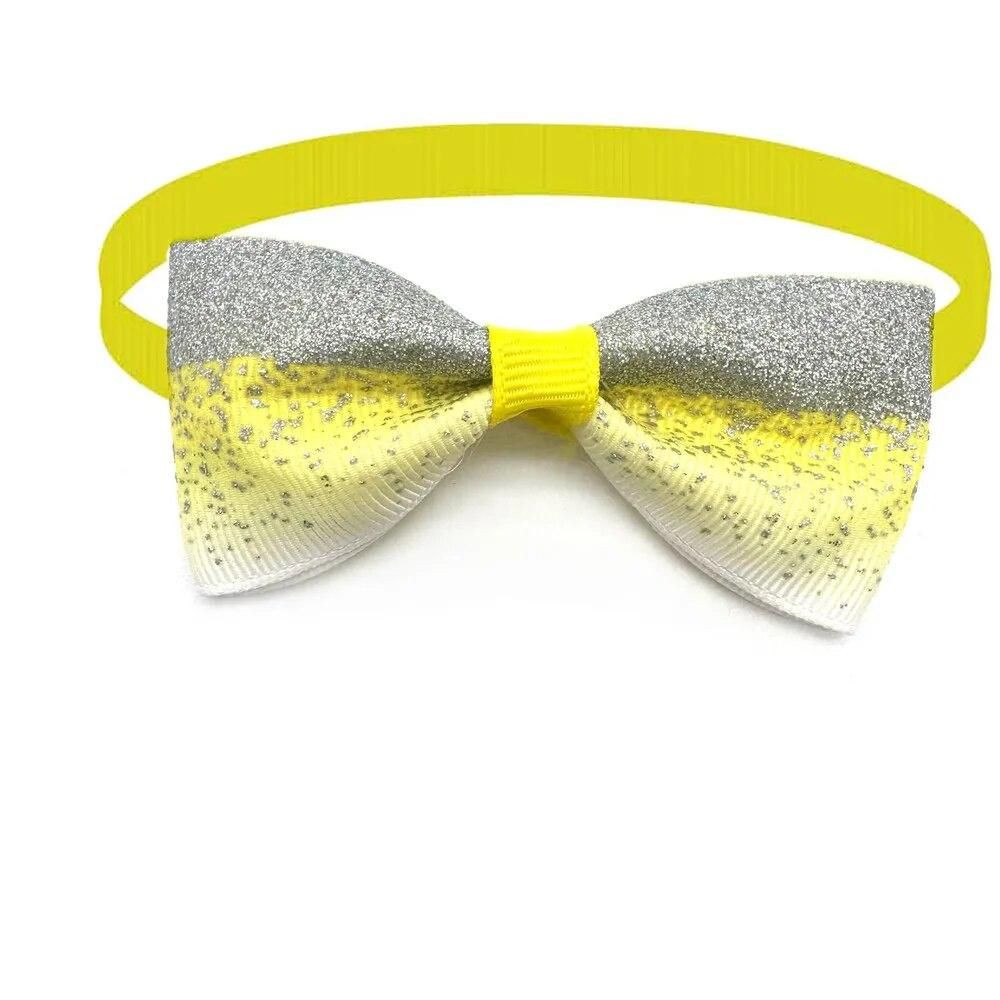 10 Pcs Pet Dog Bowties Gradient Color Style Dog Collar Decoration Pet Grooming Bowties Puppy Supplies