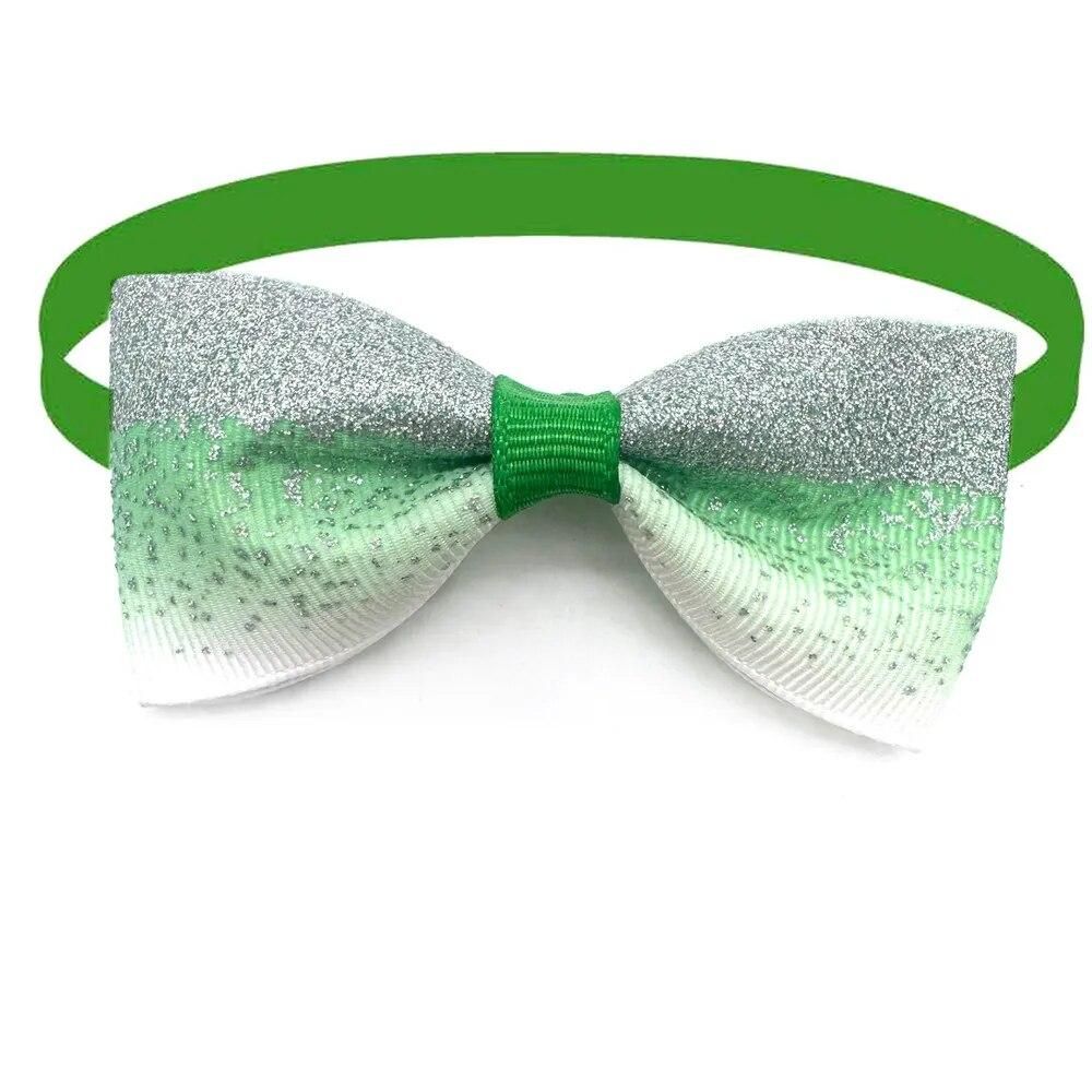 10 Pcs Pet Dog Bowties Gradient Color Style Dog Collar Decoration Pet Grooming Bowties Puppy Supplies