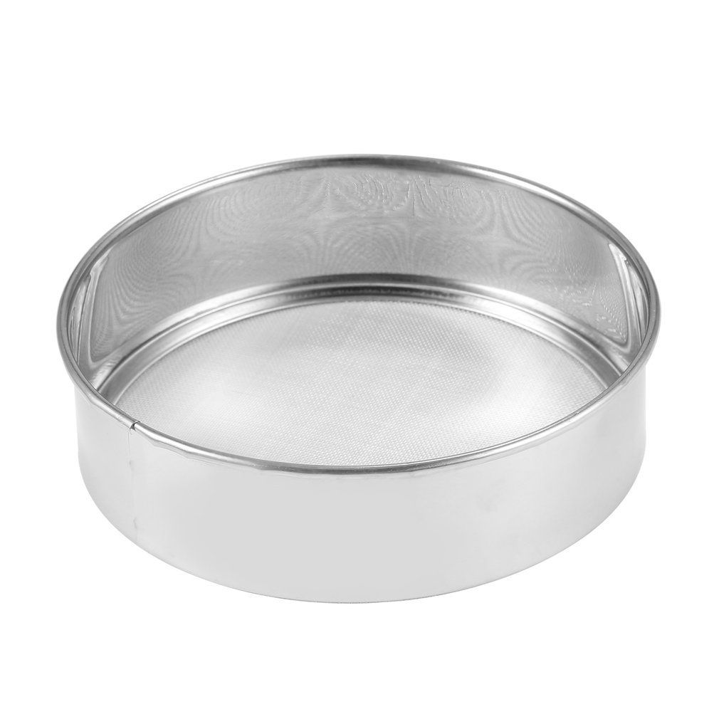 Stainless Steel Mesh Flour Sifting Sifter Sieve Strainer Cake Baking Kitchen-Silver