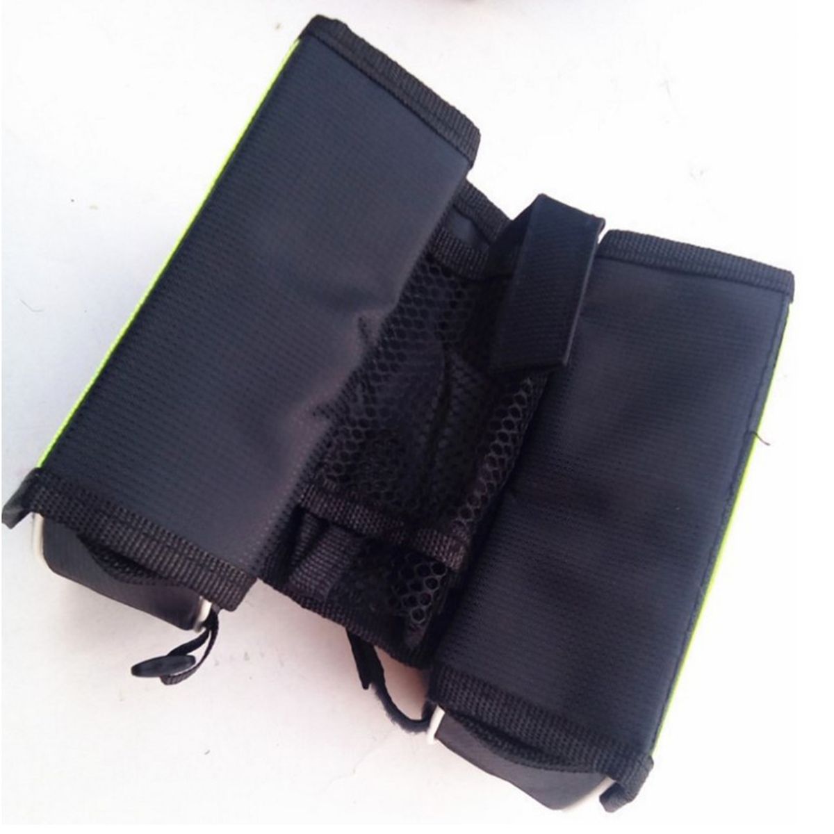 Bicycle Frame Bag With Cell Phone Pouch Reflective Strip