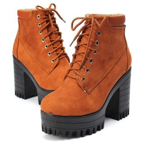 Womens Ladies Winter High Heel Ankle Martin Boots Zipper Buckle Platform Shoes