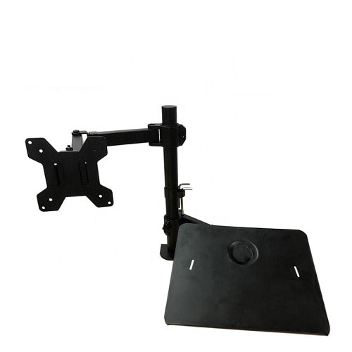 Adjustable Computer TV Dual Monitor & Laptop Holder Arm Desk Mount Stand