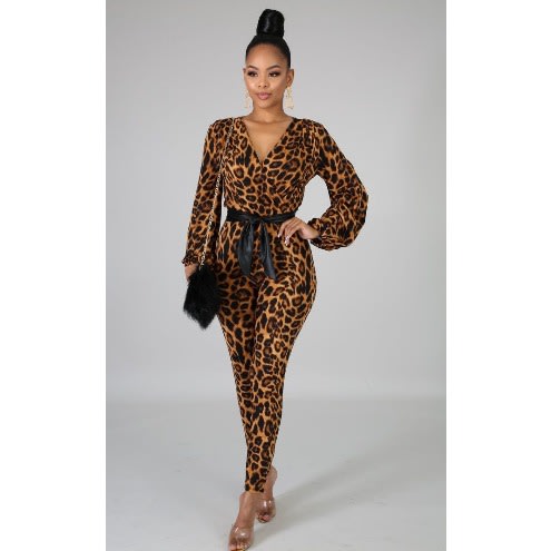 Amaka Animal Prints Jumpsuit For Women