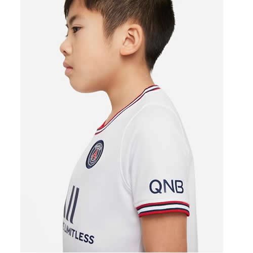Children's Away Paris Saint Germaine Jersey All White