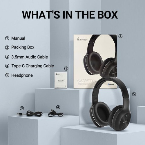 W800bt Plus Wireless Bluetooth Headset - Bluetooth V5.1 40mm Drivers Unit