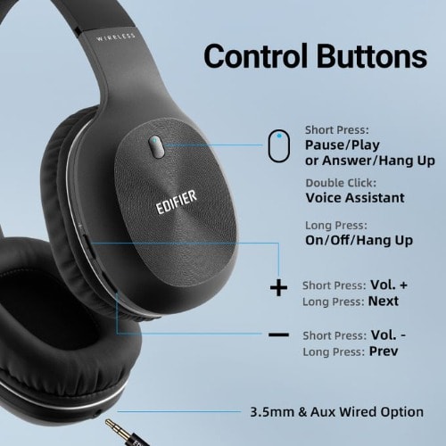 W800bt Plus Wireless Bluetooth Headset - Bluetooth V5.1 40mm Drivers Unit