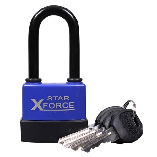 XForce Star Weatherproof Padlock - Blue & Black