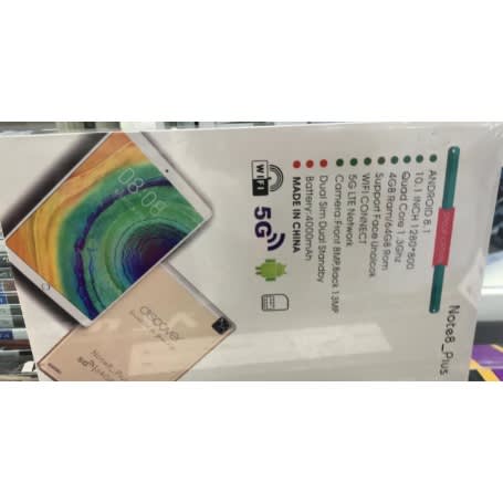 Note 8 Plus5g -10.1" - 64GB ROM - 4GB RAM- 13mp Back 8mp - Front Smart Tablet