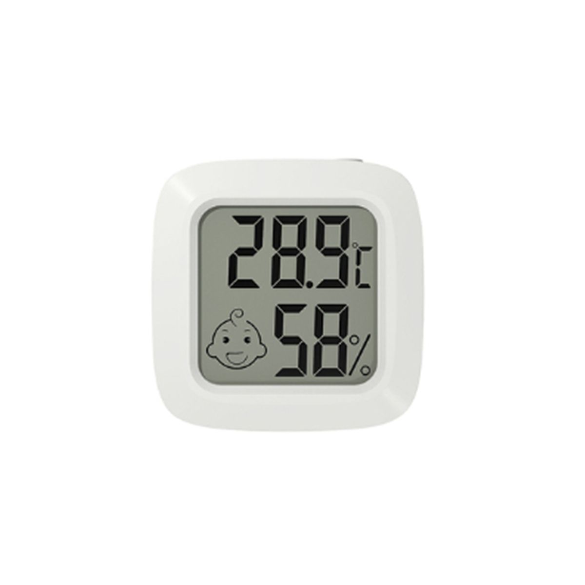 Mini LCD Digital  Hygrometer Magentic Temperature Meter Humidity Sensor Weather Station White