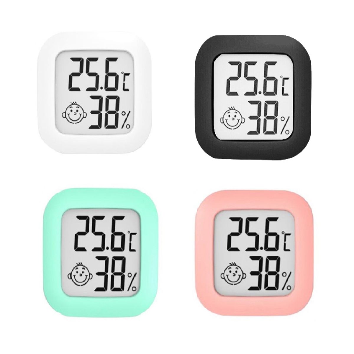 Temperature and Humidity Meter Indoor Office Electronic  Digital Measurement Temperature Four-Color