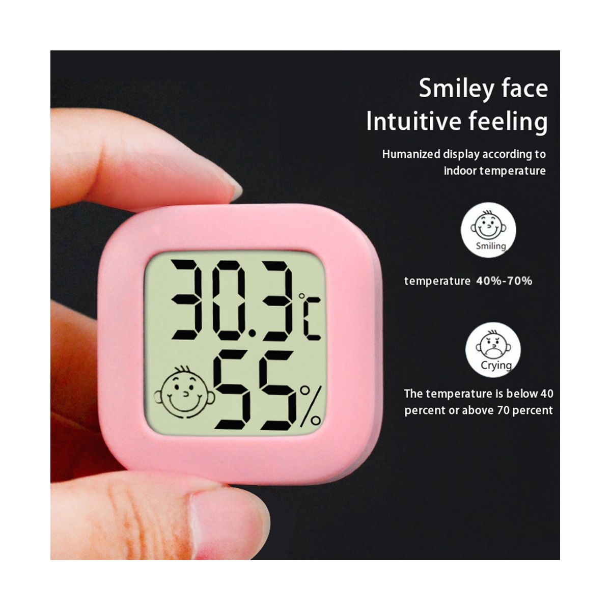Temperature and Humidity Meter Indoor Office Electronic  Digital Measurement Temperature Four-Color