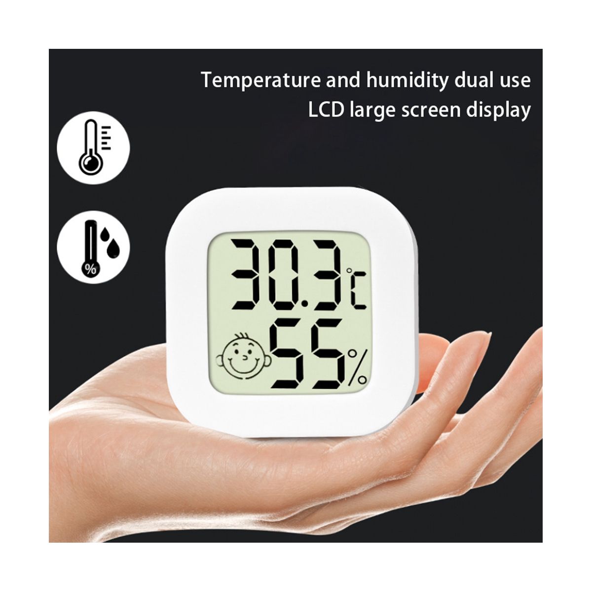 Temperature and Humidity Meter Indoor Office Electronic  Digital Measurement Temperature Four-Color